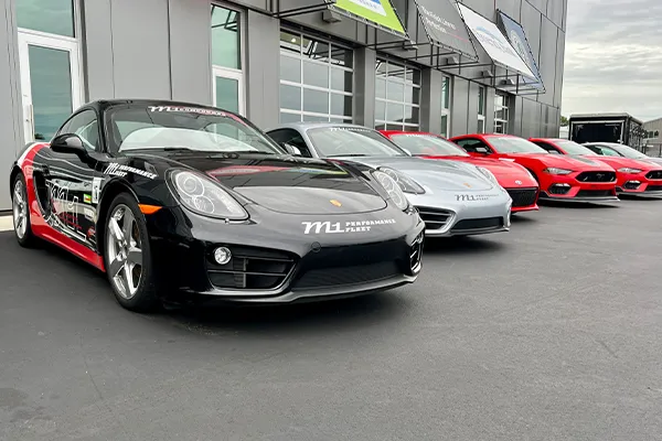 M1 Fleet cars parked.