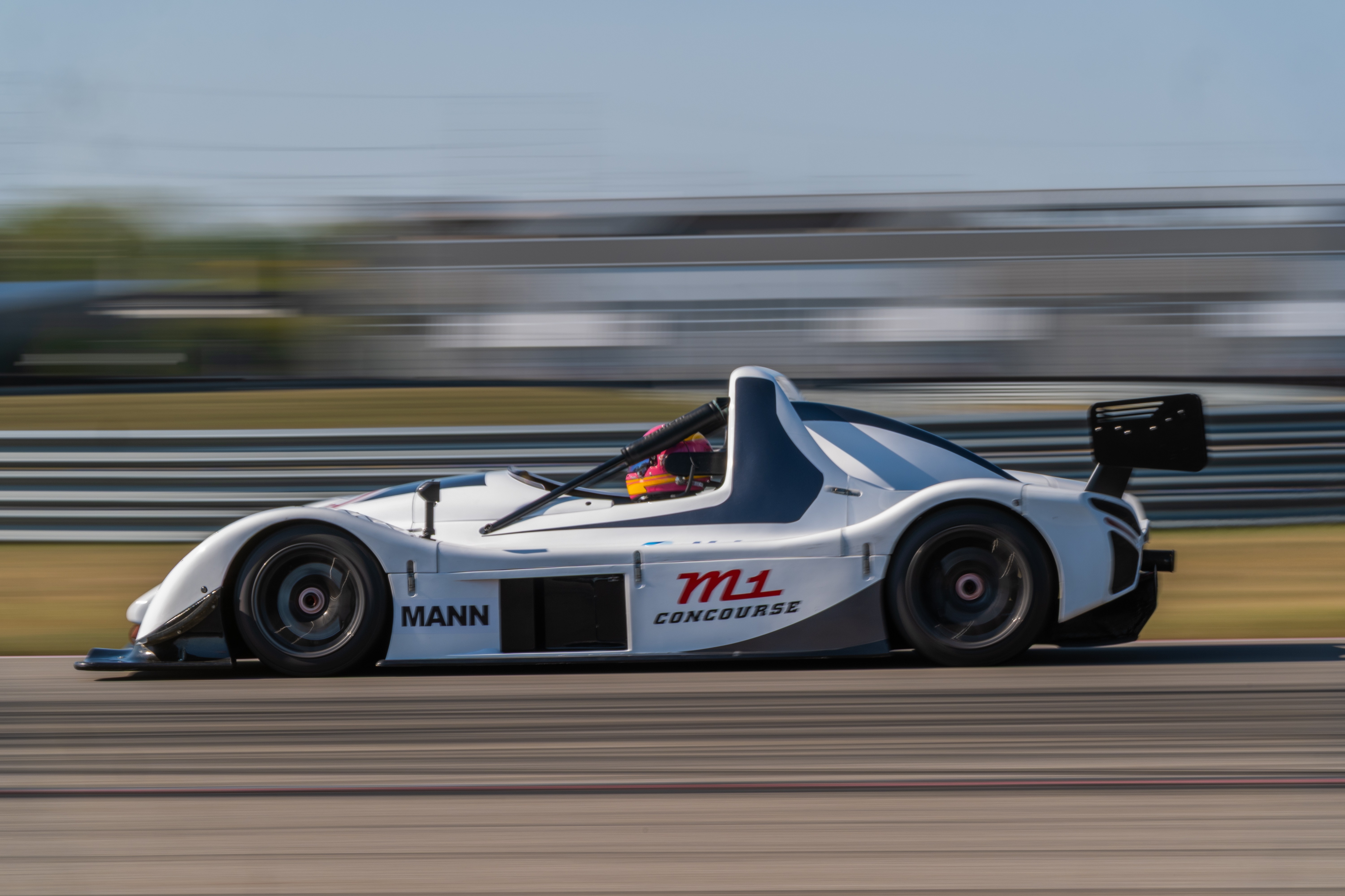 A radical race car on track