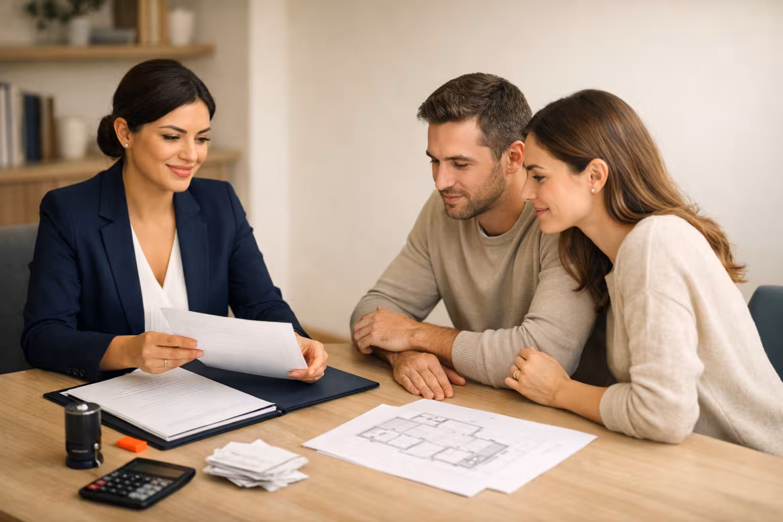 Mujer con expresión cansada apoyando la cabeza en la mano frente a una computadora en una oficina con luz tenue.