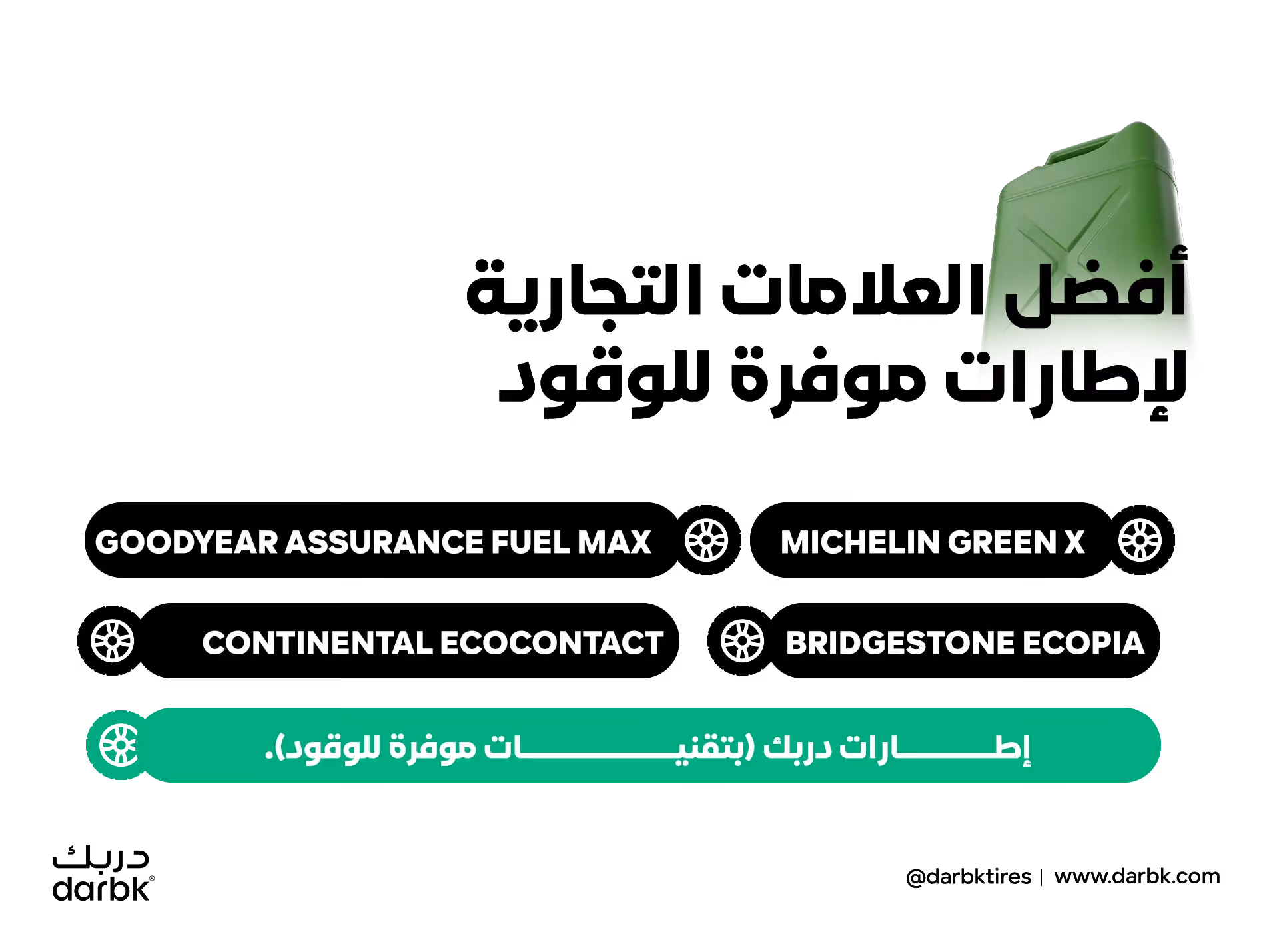 العلامات التجارية التي تقدم إطارات موفرة للوقود