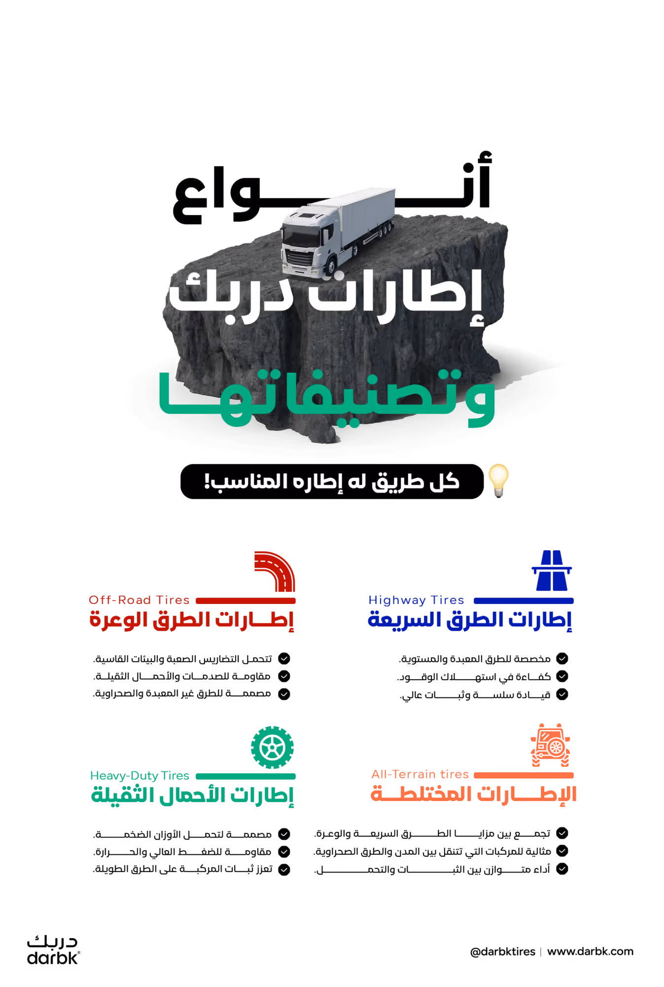 أنواع إطارات دربك