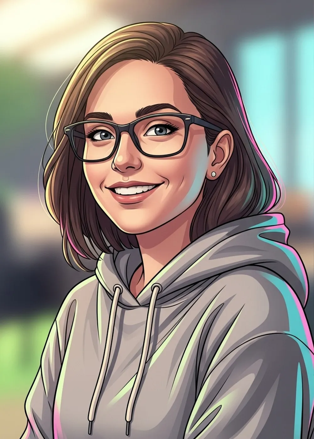 Comic-Figur mit Hoodie – HR Operator oder Admin