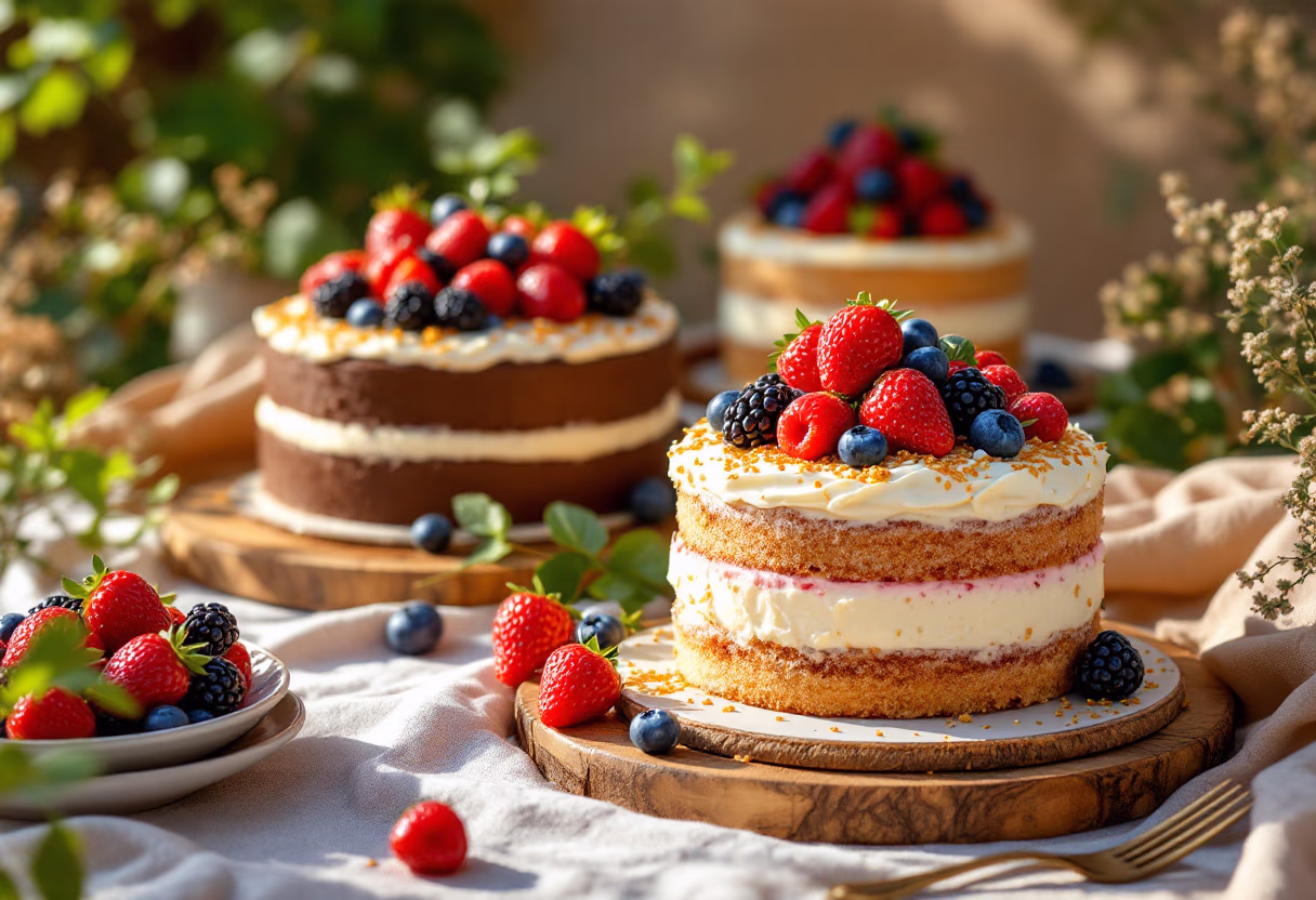 Assorted homemade cakes for celebrations and everyday baking