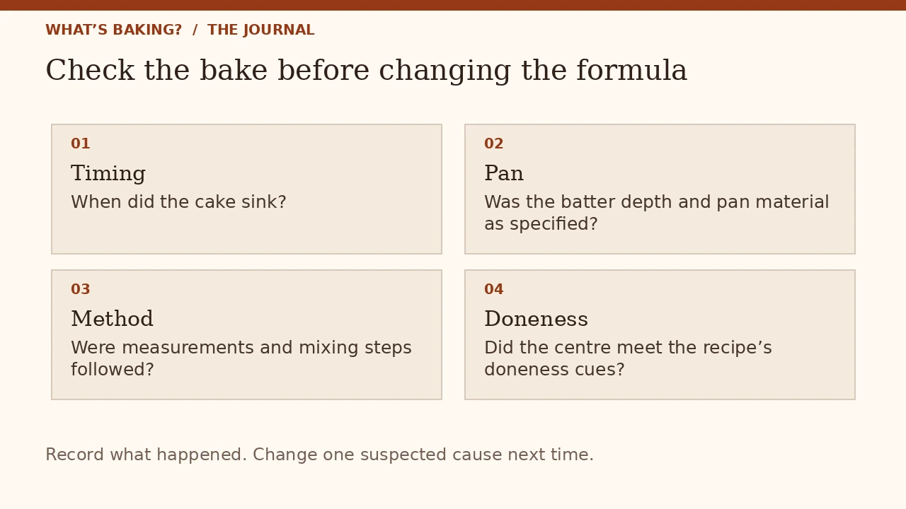 Why Did My Cake Sink in the Middle? 7 Common Causes & How to Fix Them