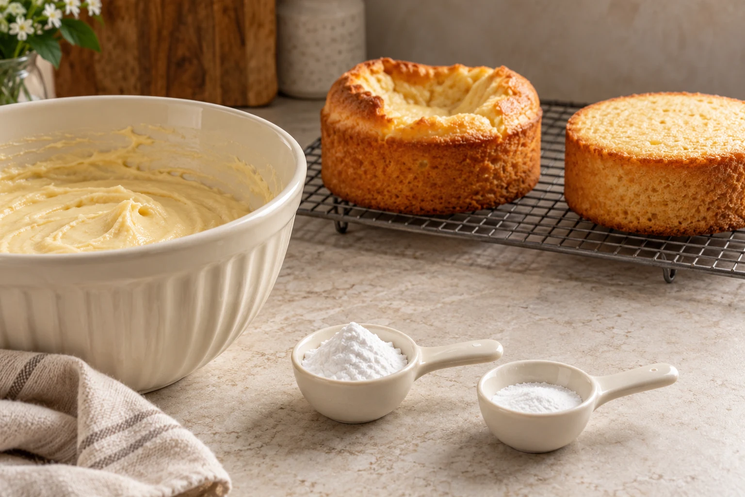 High-altitude baking powder test