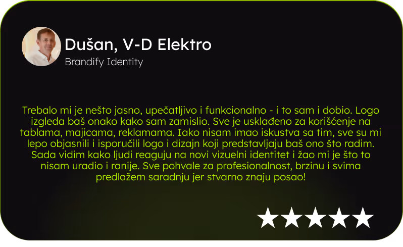 V-D elektro Uljma - električar Vršac - testimonijal