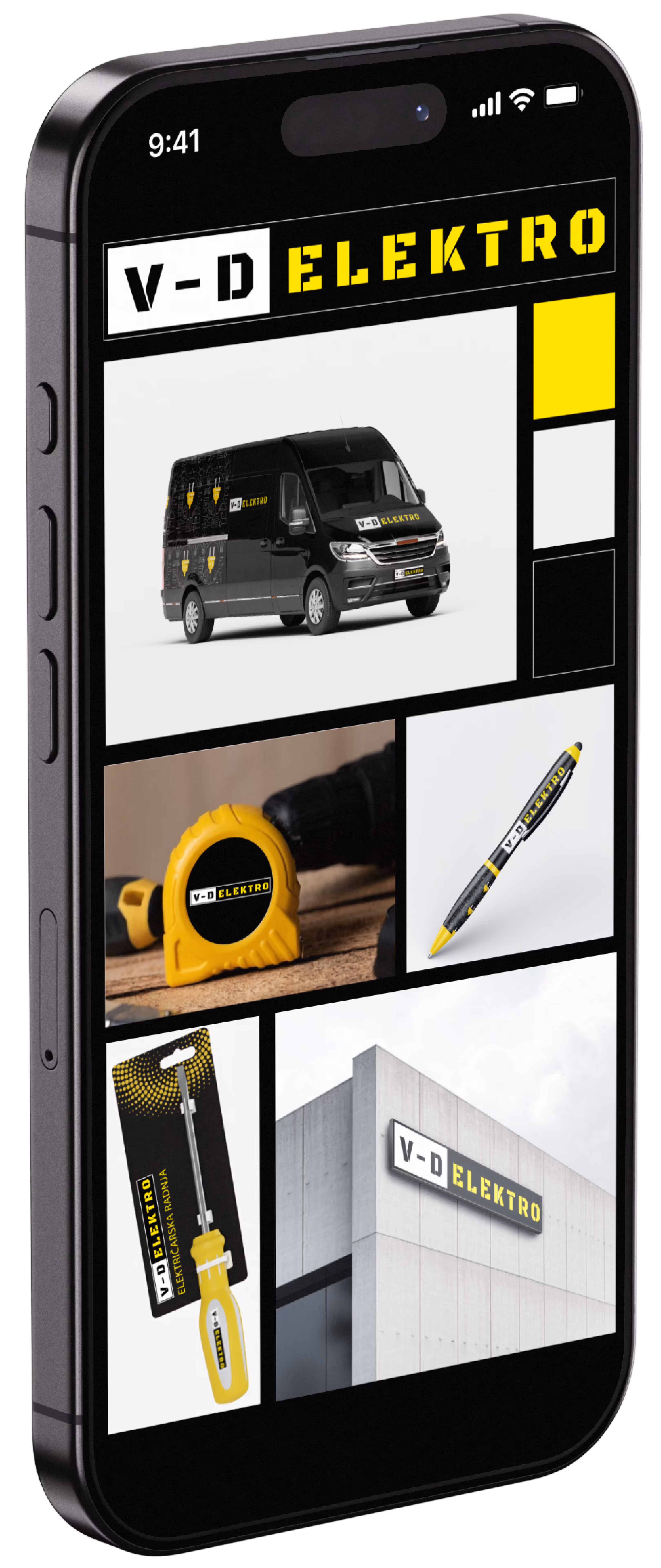 V-D Elektro Uljma - brending i grafički dizajn - električarska radnja - Brandify MArketing Agencija