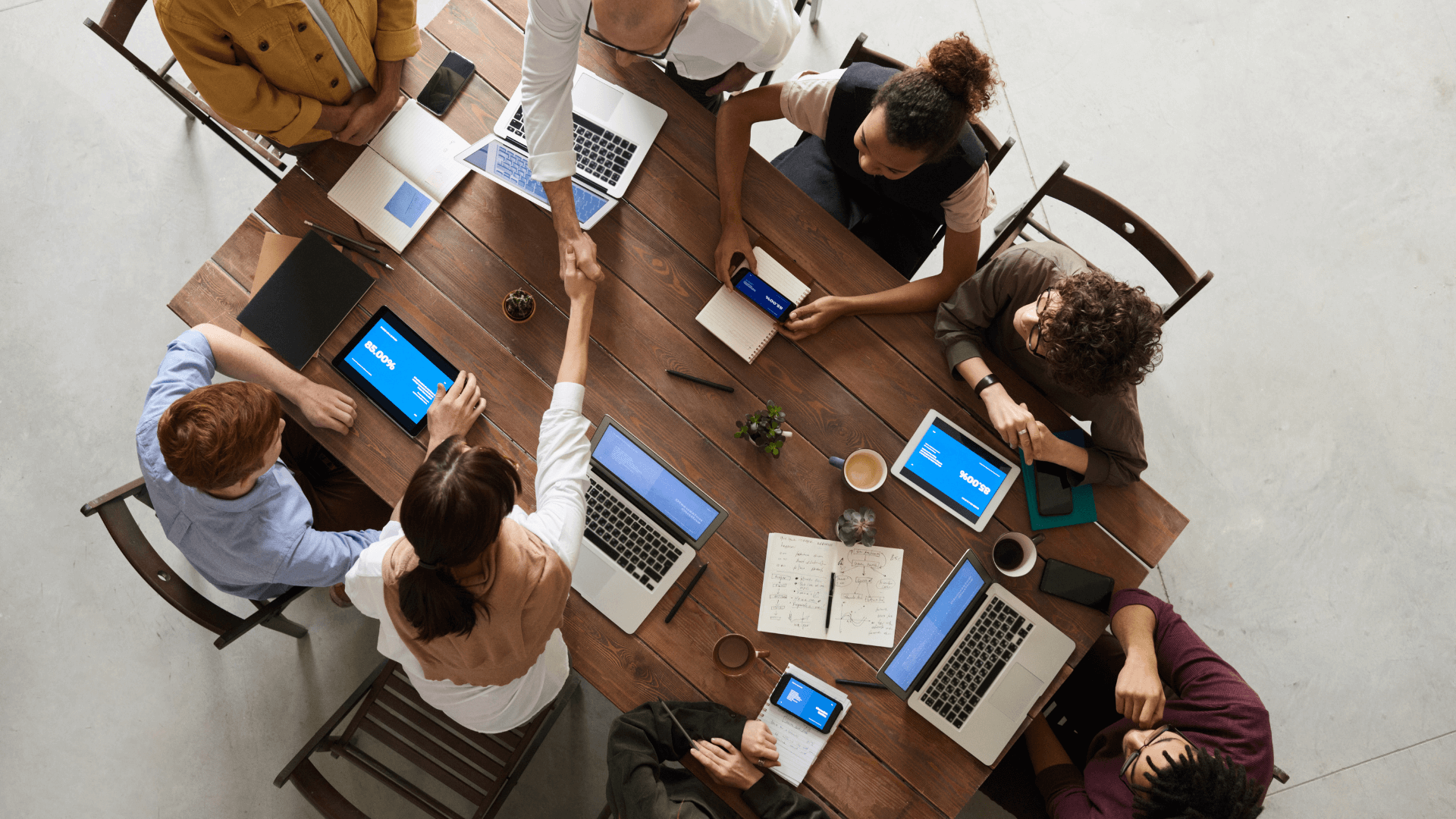 Group of people in an office settings