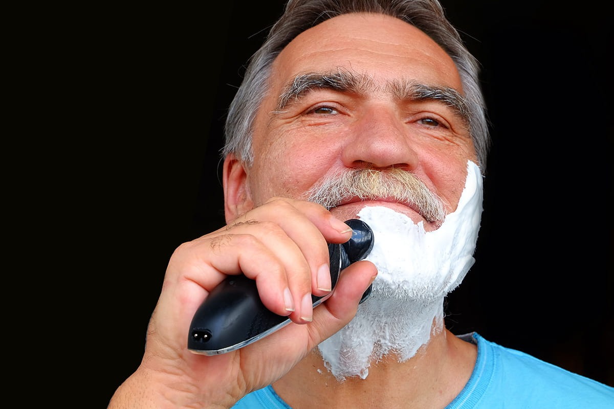 Man shaving