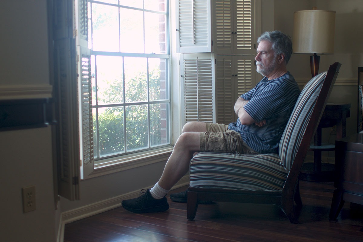 Man feeling depressed