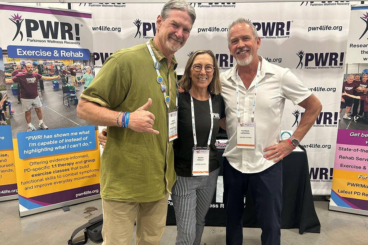 From left to right: Kevin Lockette, PT, Becky Farley, PhD, MS, PT, Patrick LoSasso (PCLA President)