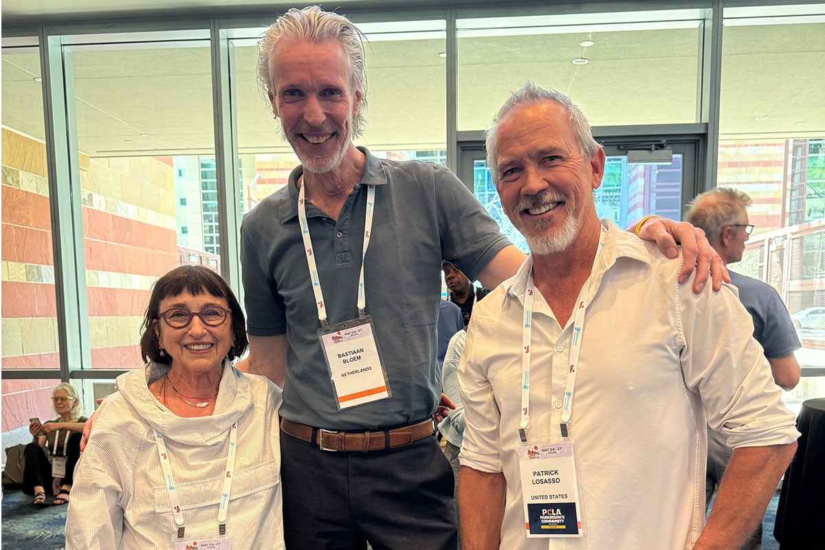 From left to right: Judy Yaras (PCLA VP), Bastiaan R. Bloem, MD, PhD (a world-renowned neurologist from the Netherlands), Patrick LoSasso (PCLA President)