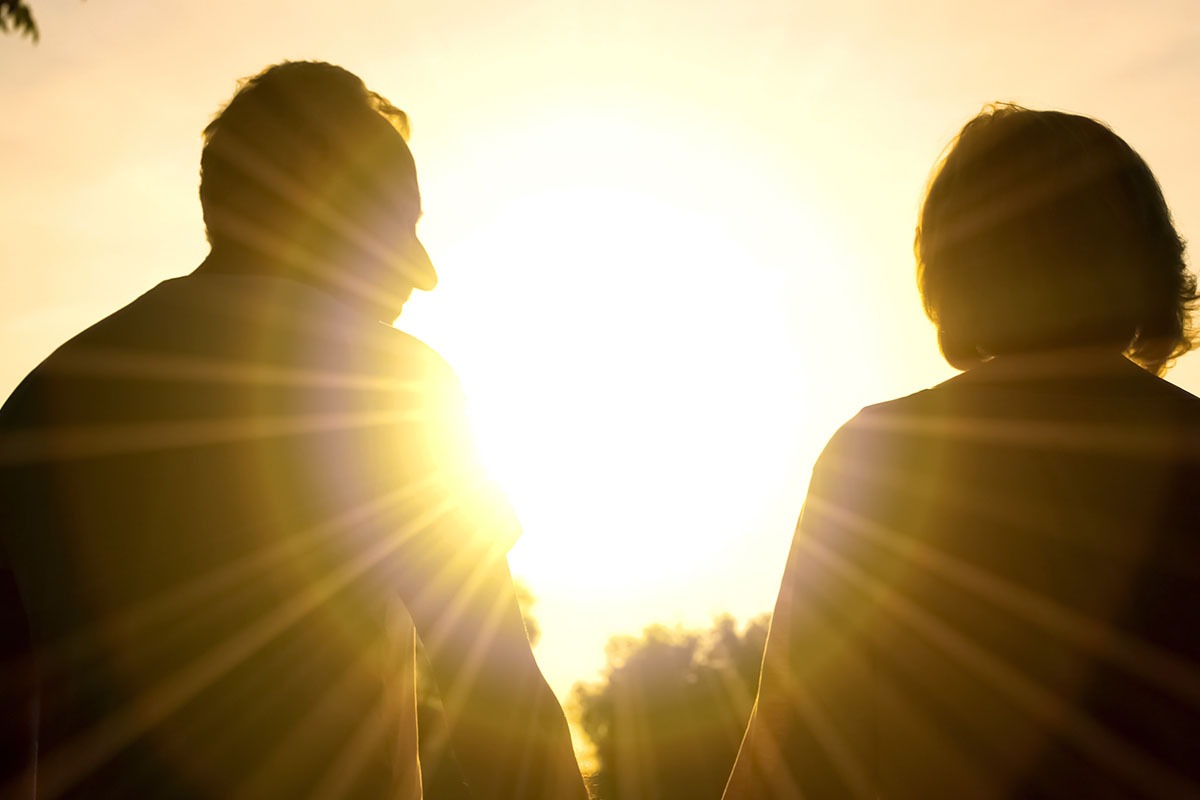 couple watching the sunset