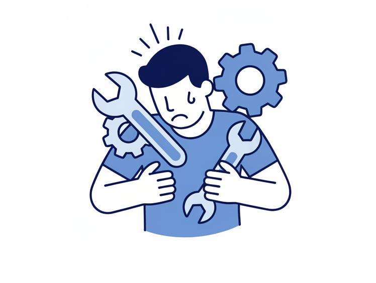 Sales person overwhelmed with manual work