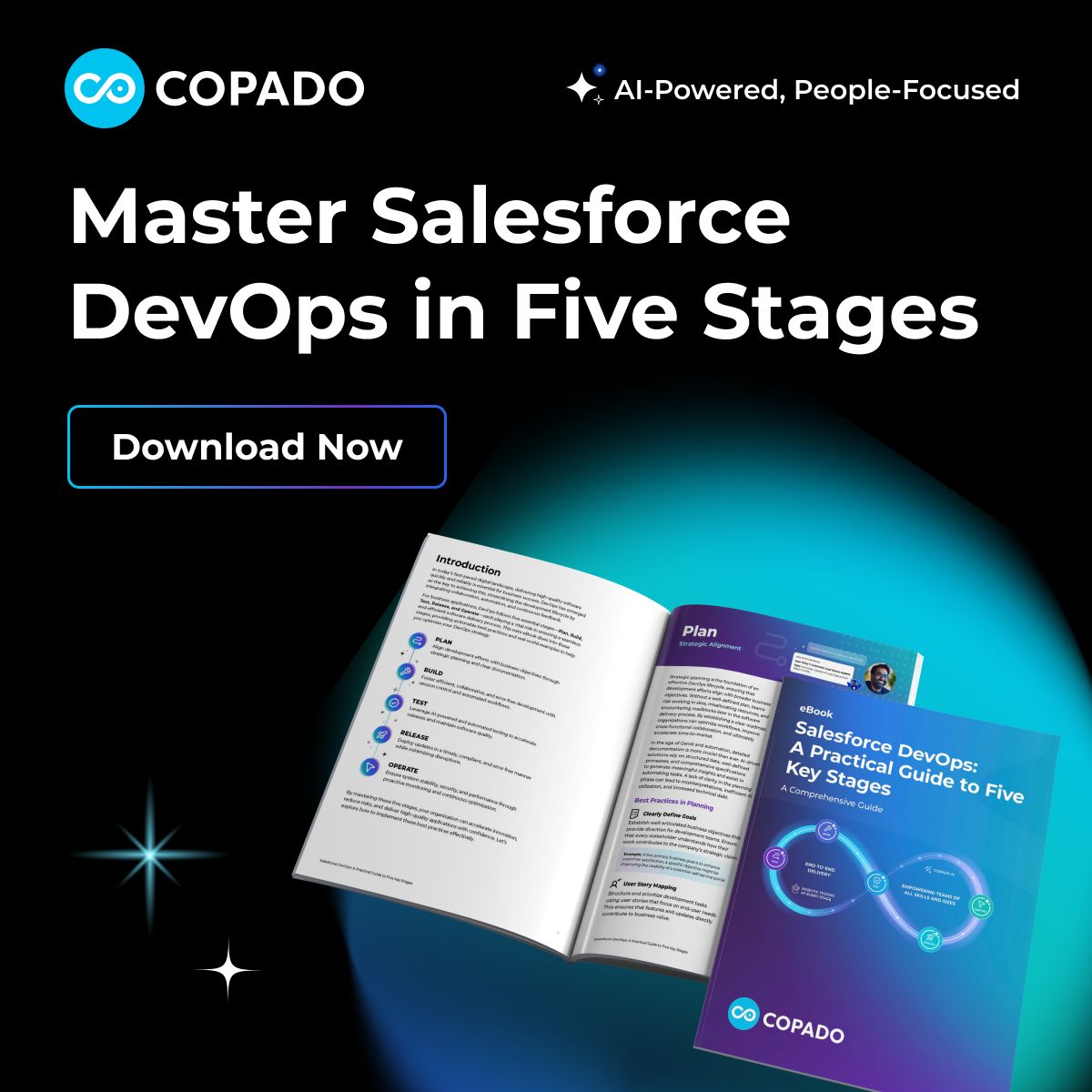 Copado LinkedIn Ad Creative Example - Ad Library for DevTools