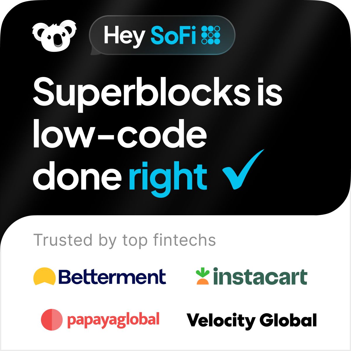 Superblocks LinkedIn Ad Creative Example - Ad Library for DevTools