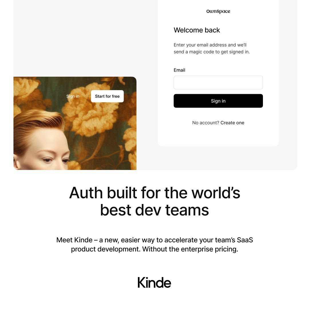 Kinde LinkedIn Ad Creative Example - Ad Library for DevTools
