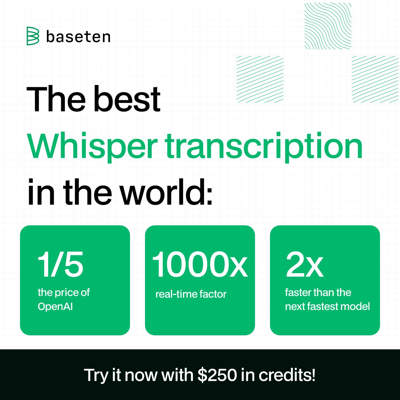 Baseten LinkedIn Ad Creative Example - Ad Library for DevTools