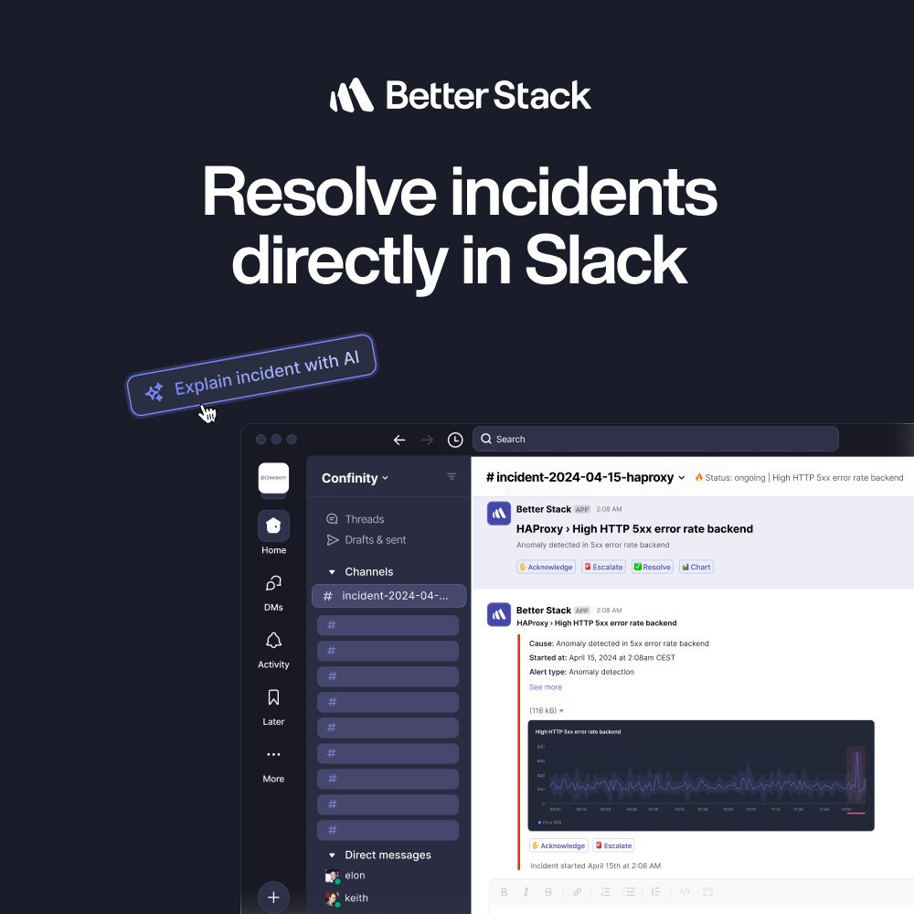 Better Stack LinkedIn Ad Creative Example - Ad Library for DevTools