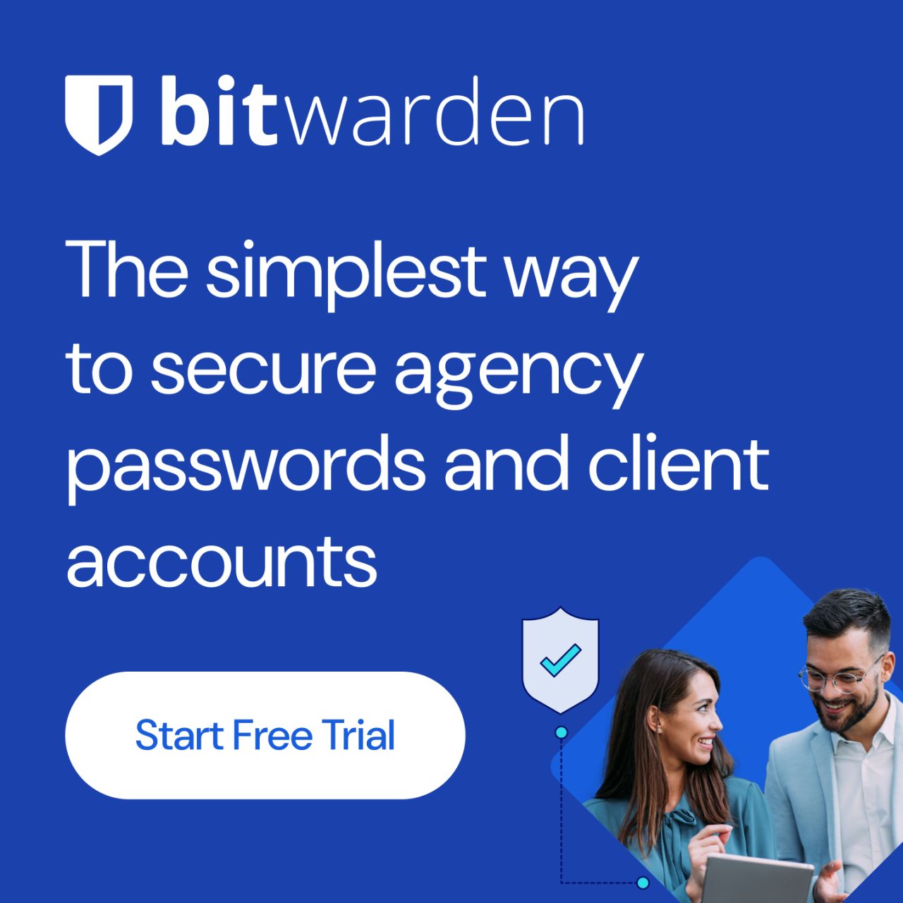 Bitwarden LinkedIn Ad Creative Example - Ad Library for DevTools