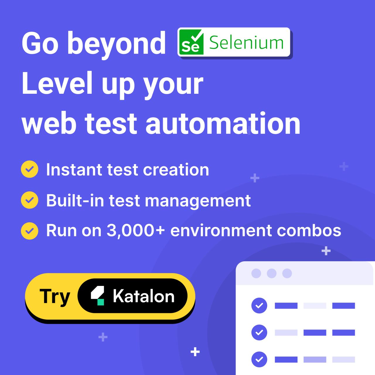 Katalon LinkedIn Ad Creative Example - Ad Library for DevTools
