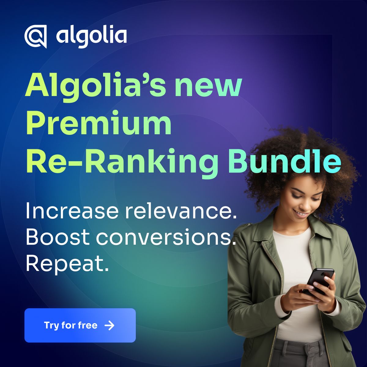 Algolia LinkedIn Ad Creative Example - Ad Library for DevTools