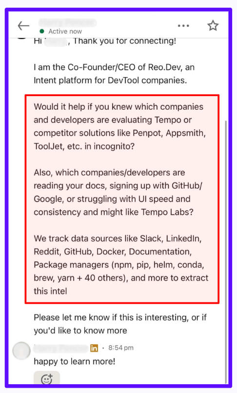 Lead with value prop
