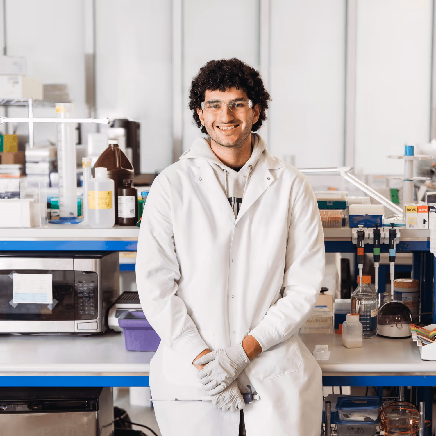 Scientist working at Shiru's facility.