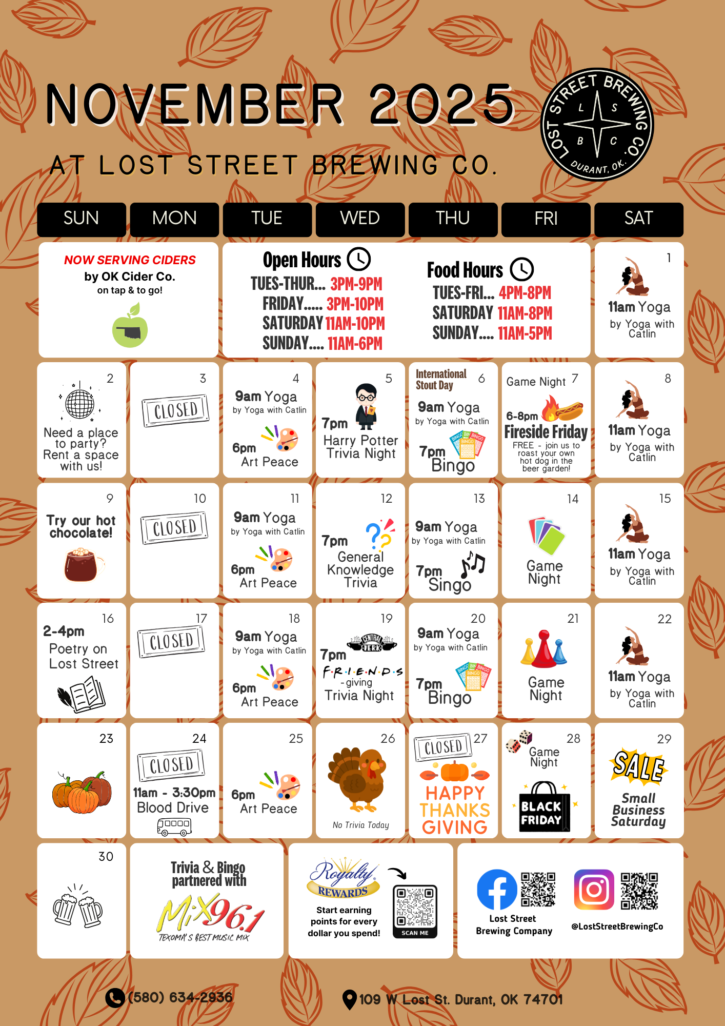 Photo of one of the Lost Street Brewery rooms decorated for an event