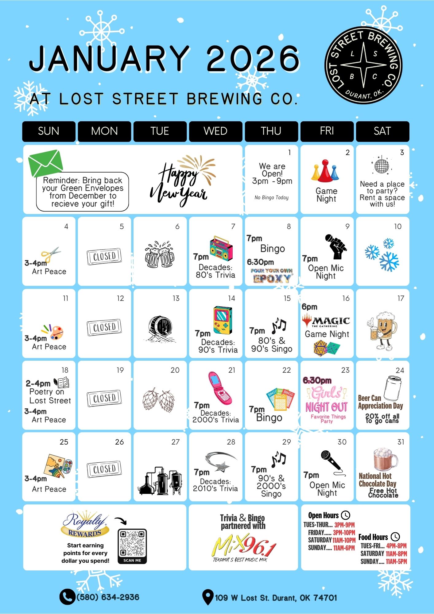 Photo of one of the Lost Street Brewery rooms decorated for an event