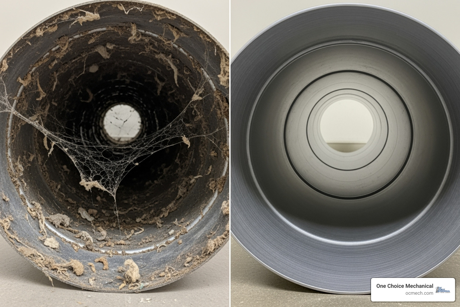 dirty vs clean air duct - air duct cleaning louisville ky
