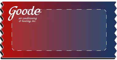 Vintage Goode air conditioning service coupon with red and blue design
