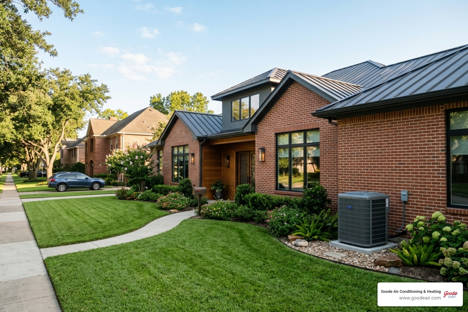 50 year family owned HVAC company Houston home with modern AC unit - benefits of choosing a 50 year family owned hvac company