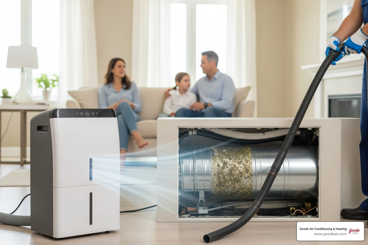 dehumidification and duct cleaning reducing mold risk in a healthy home
