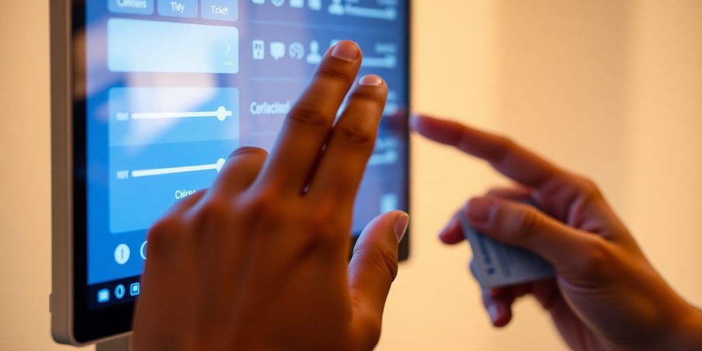 User interface elements with a ticket.