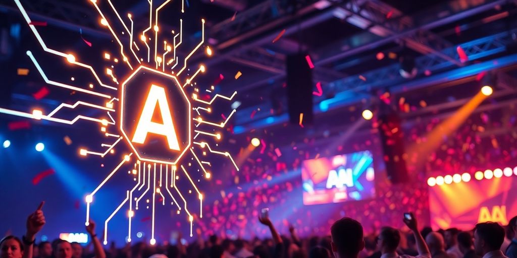 AI gears powering event planning visuals.