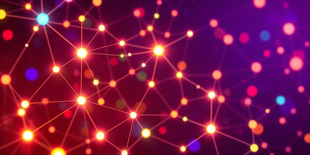 Abstract AI network processing event tickets.