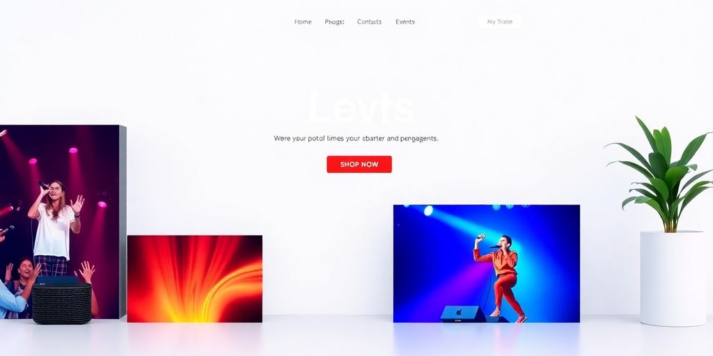 Dynamic event landing page visuals.