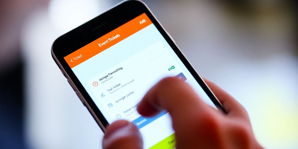 Smartphone displaying a smooth ticket purchasing process.