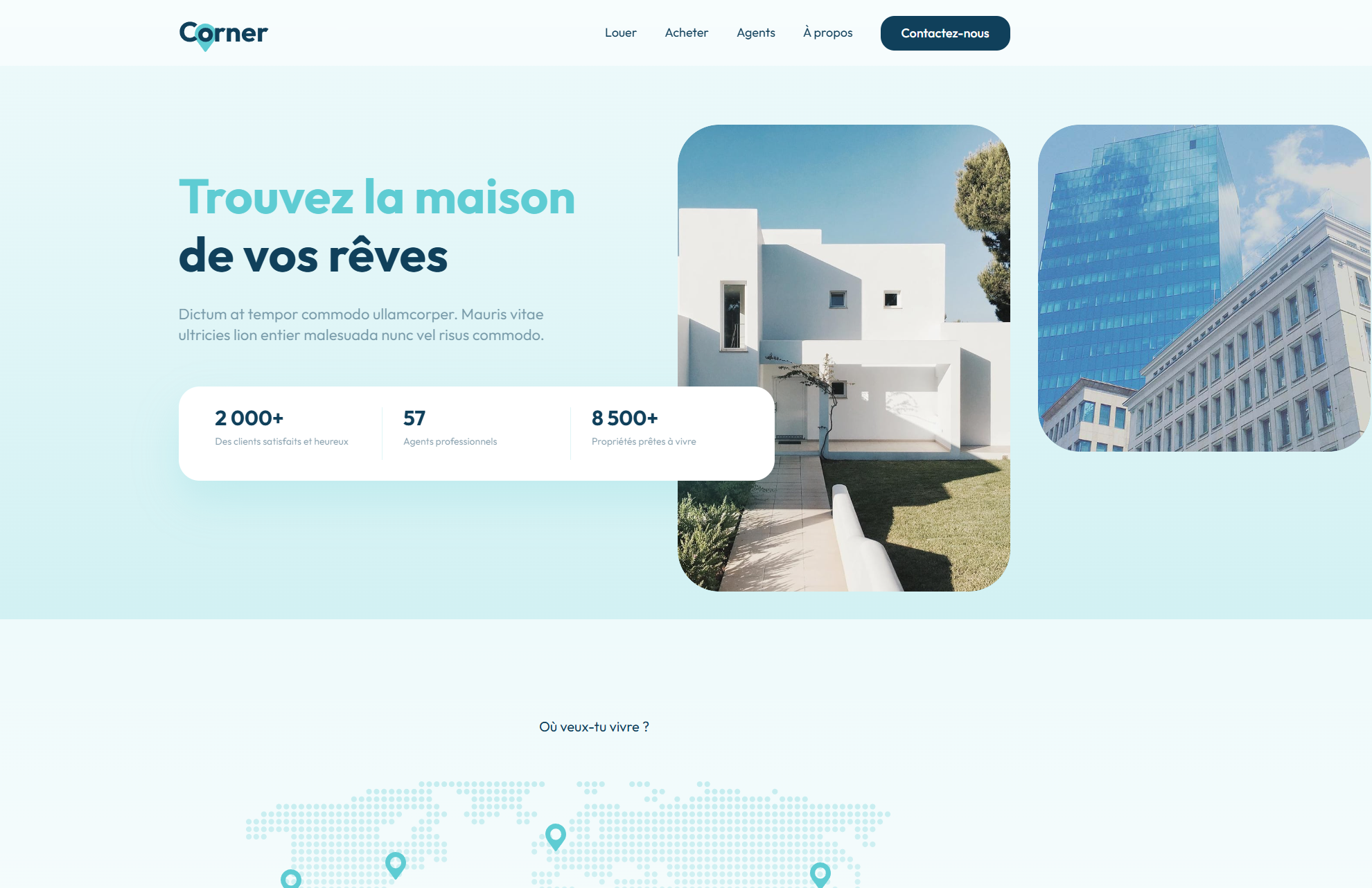 Aperçu d’un site web réalisé, exemple de notre portfolio.