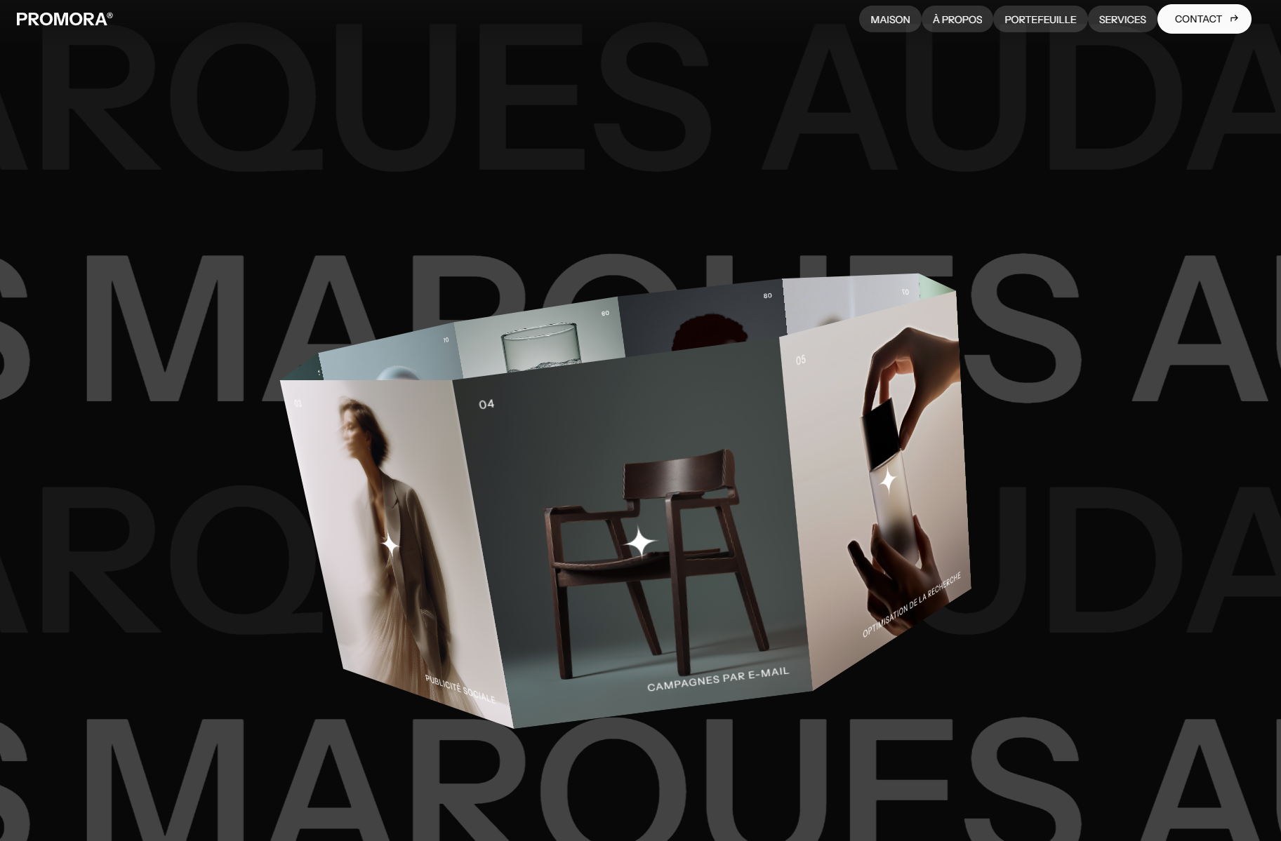 Aperçu d’un site web réalisé, exemple de notre portfolio.