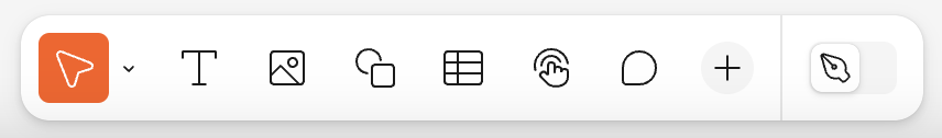 Overview of the Figma Slides toolbar