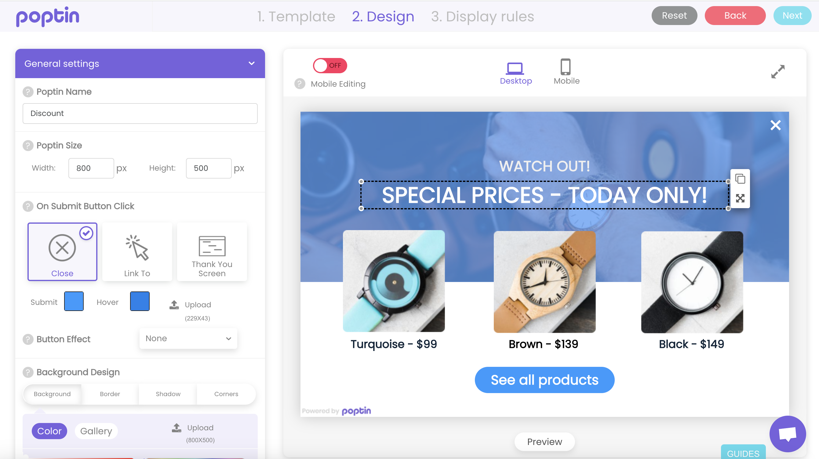 Poptin is a lead-capturing pop-up builder that lets you send data to HubSpot