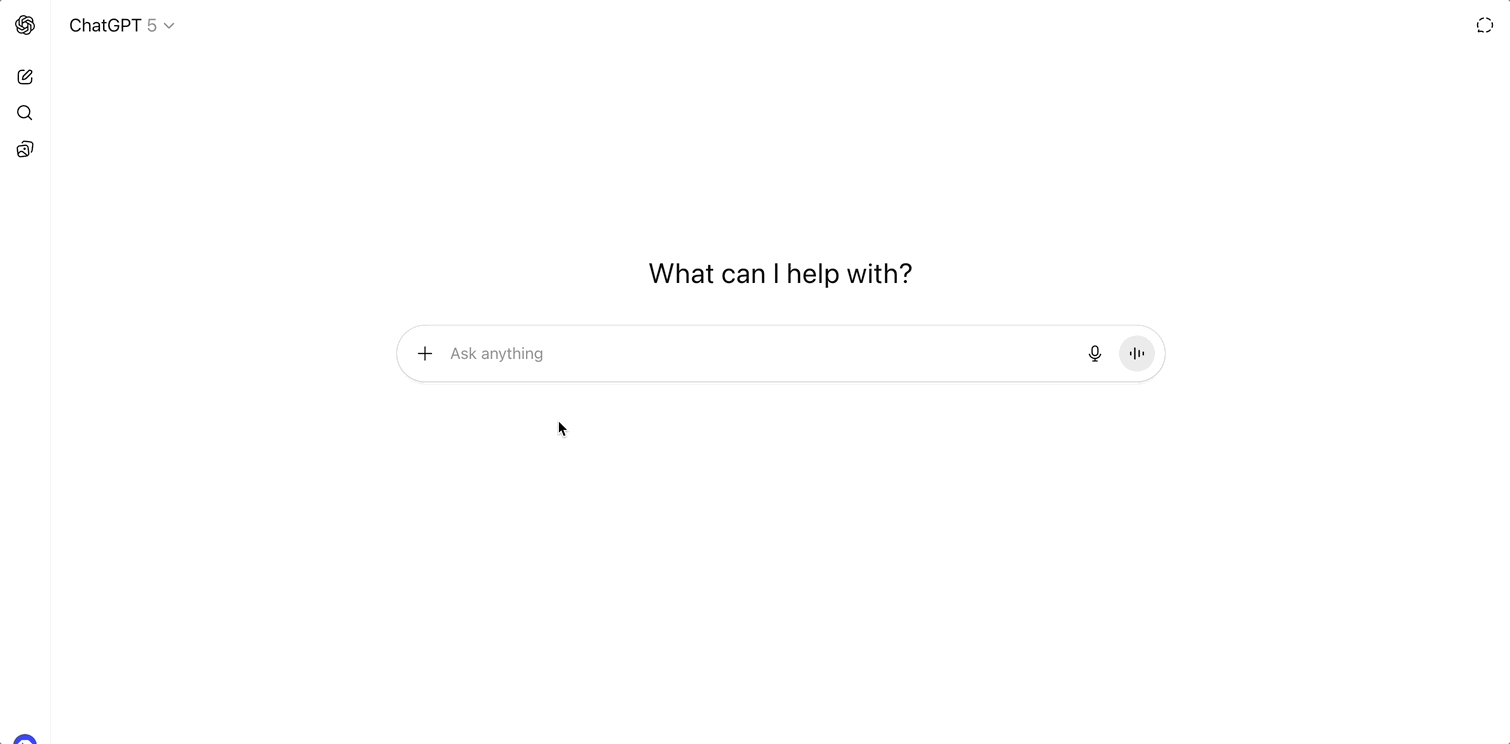 How to enable ChatGPT Agent Mode: user toggles Agent Mode in ChatGPT 5 interface before typing a prompt