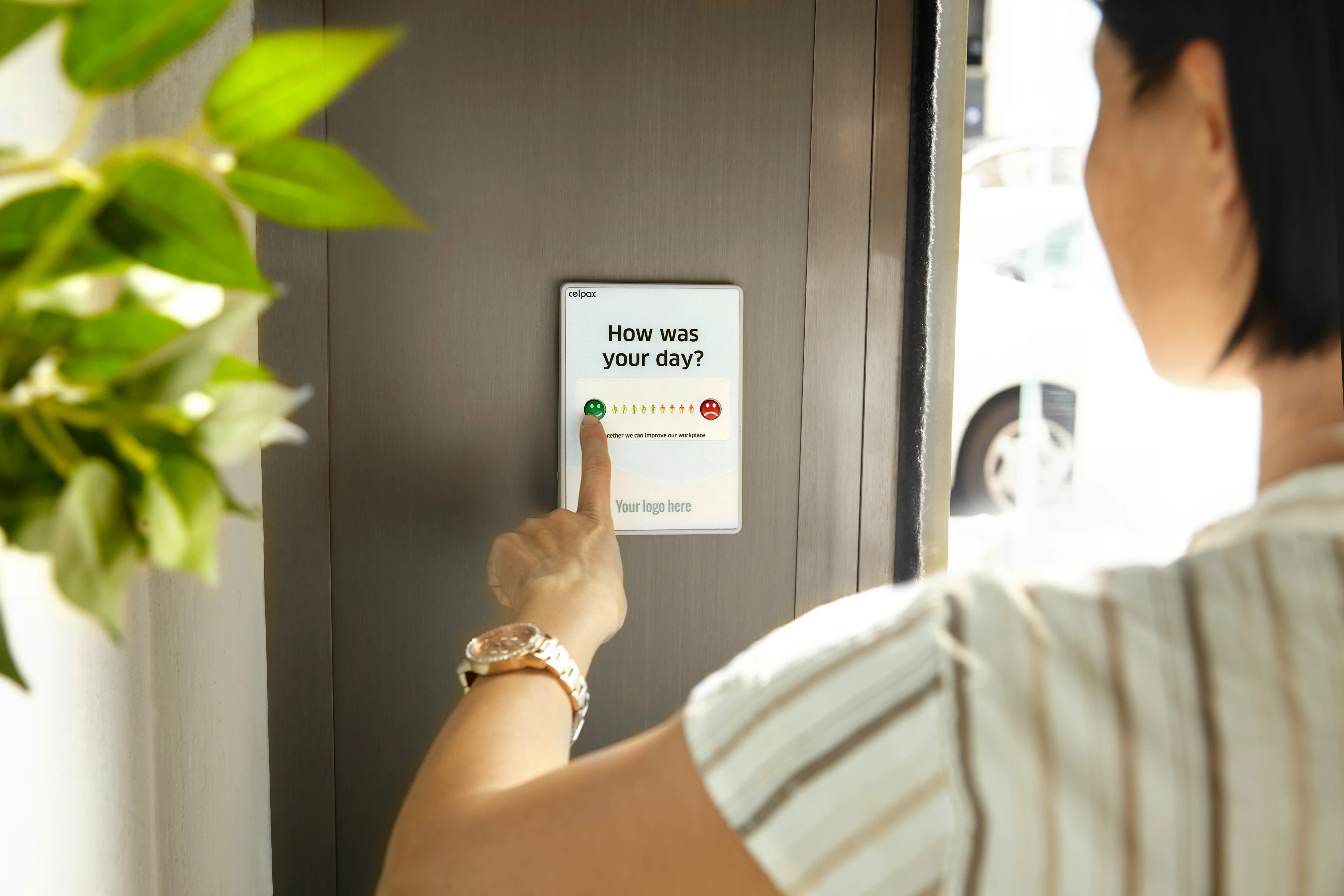 Employees provide feedback on how satisfied their work environment 
