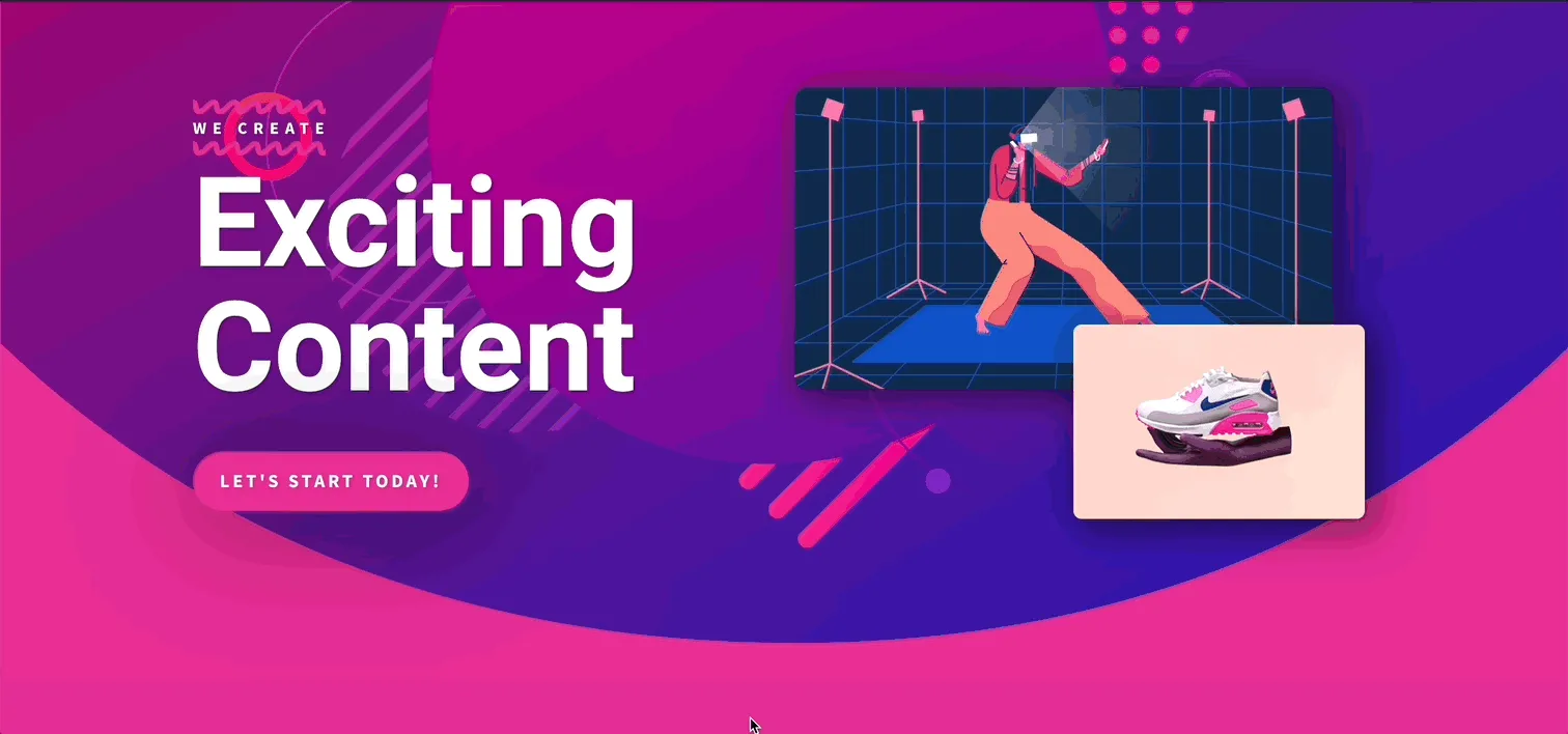 Animated GIF showing the final result of a redesigned lead generation form created in Figma, embedded seamlessly into a website for a polished, functional user experience.