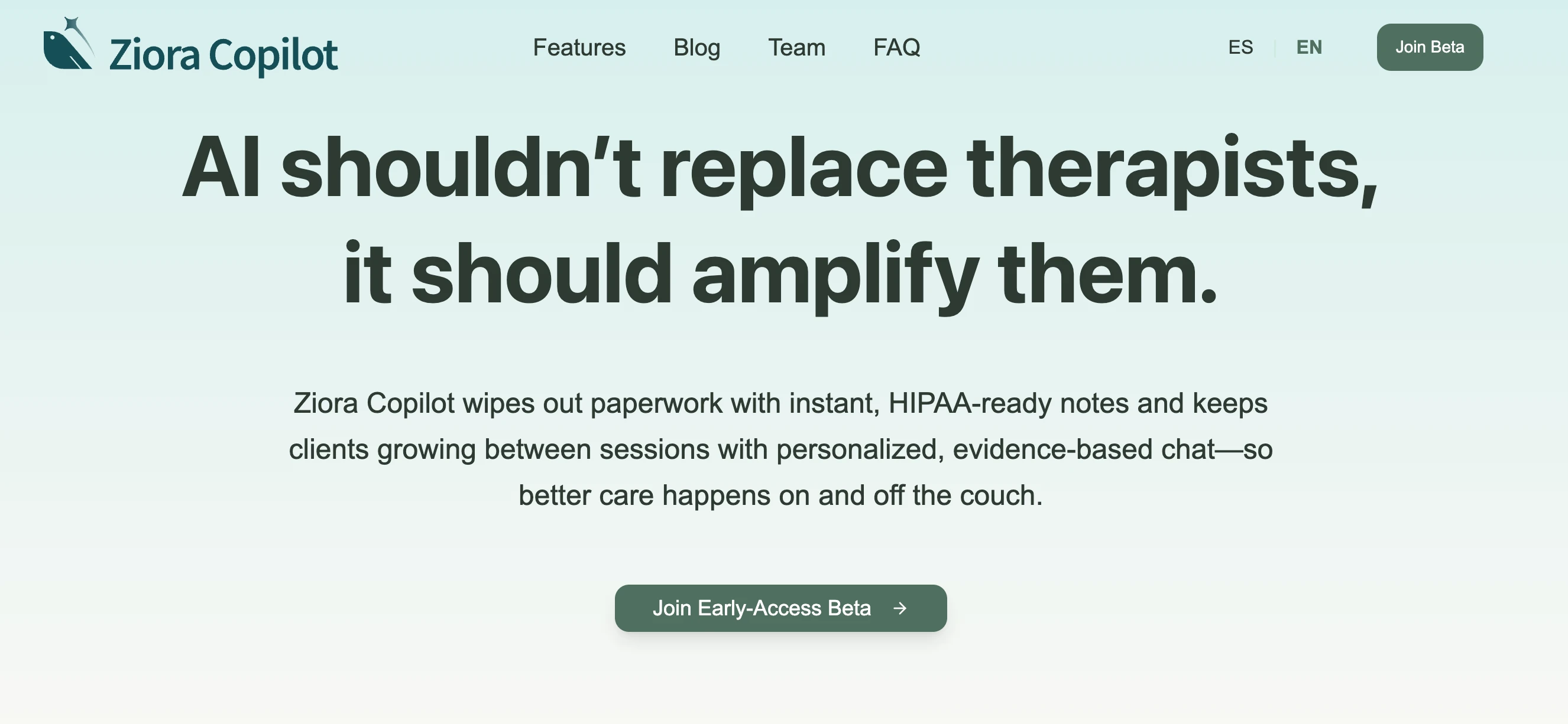 Ziora - a start-up building AI for mental health professionals