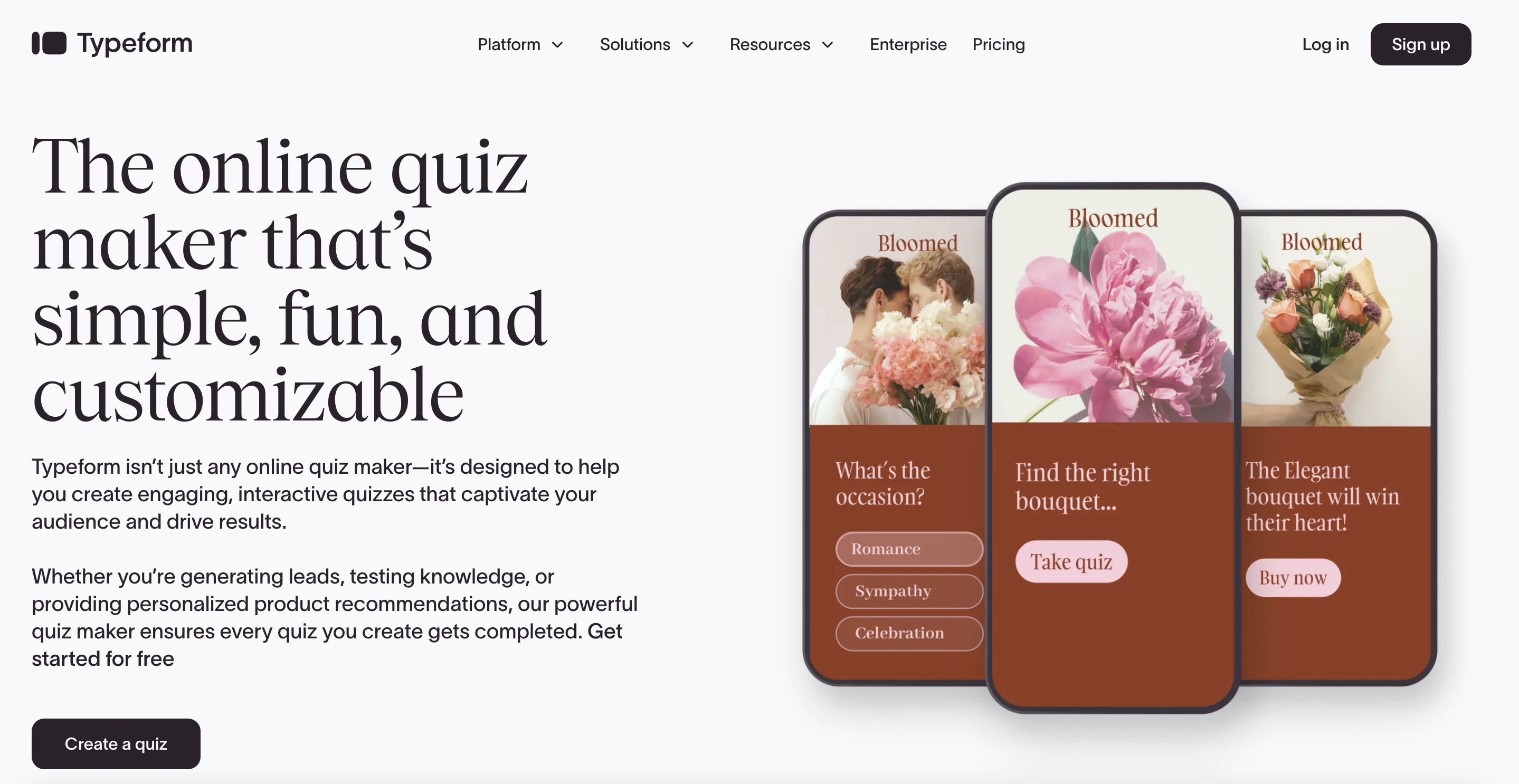 Building a quiz with Typeform