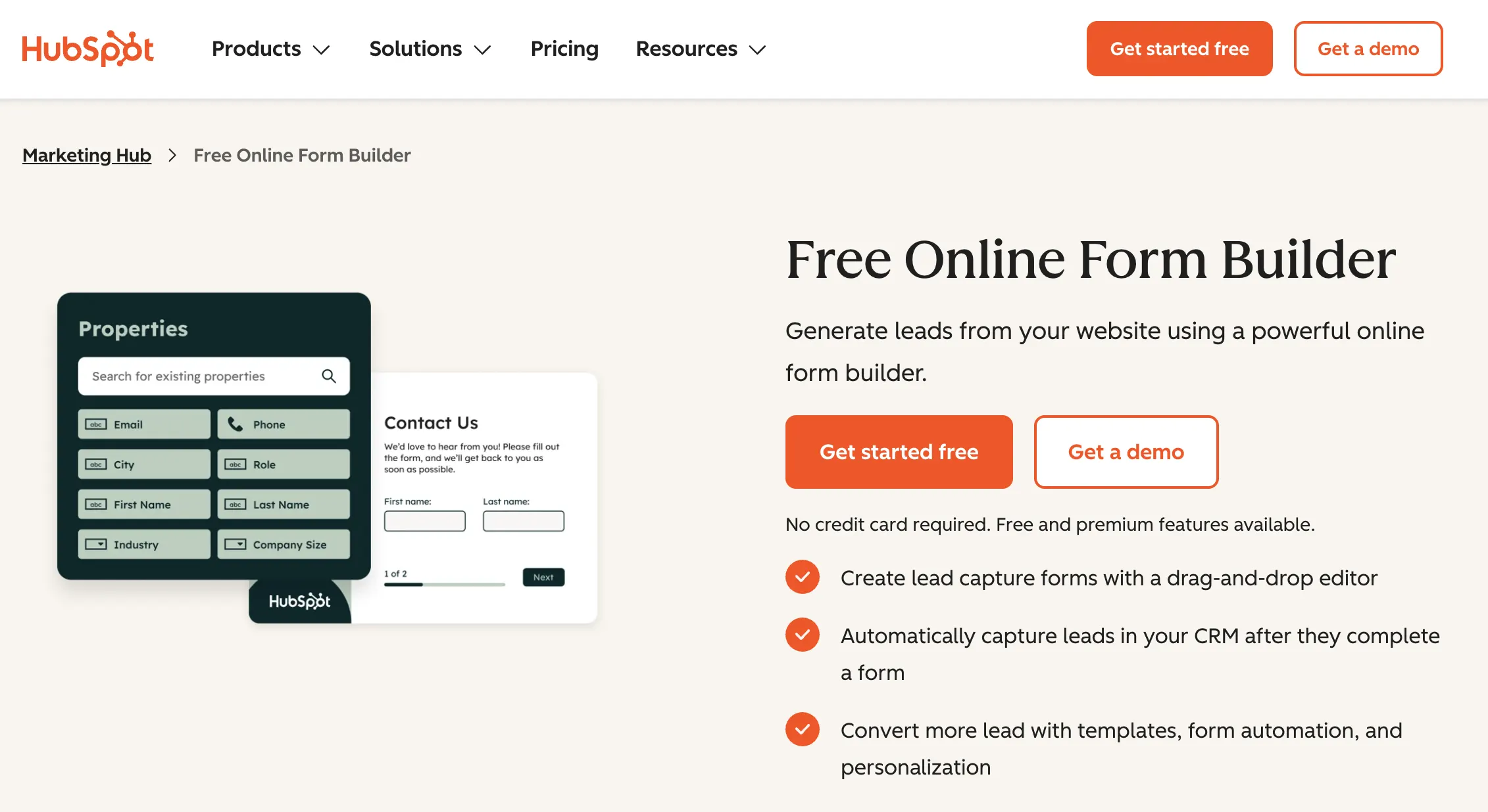 HubSpot lets you embed forms on Framer sites