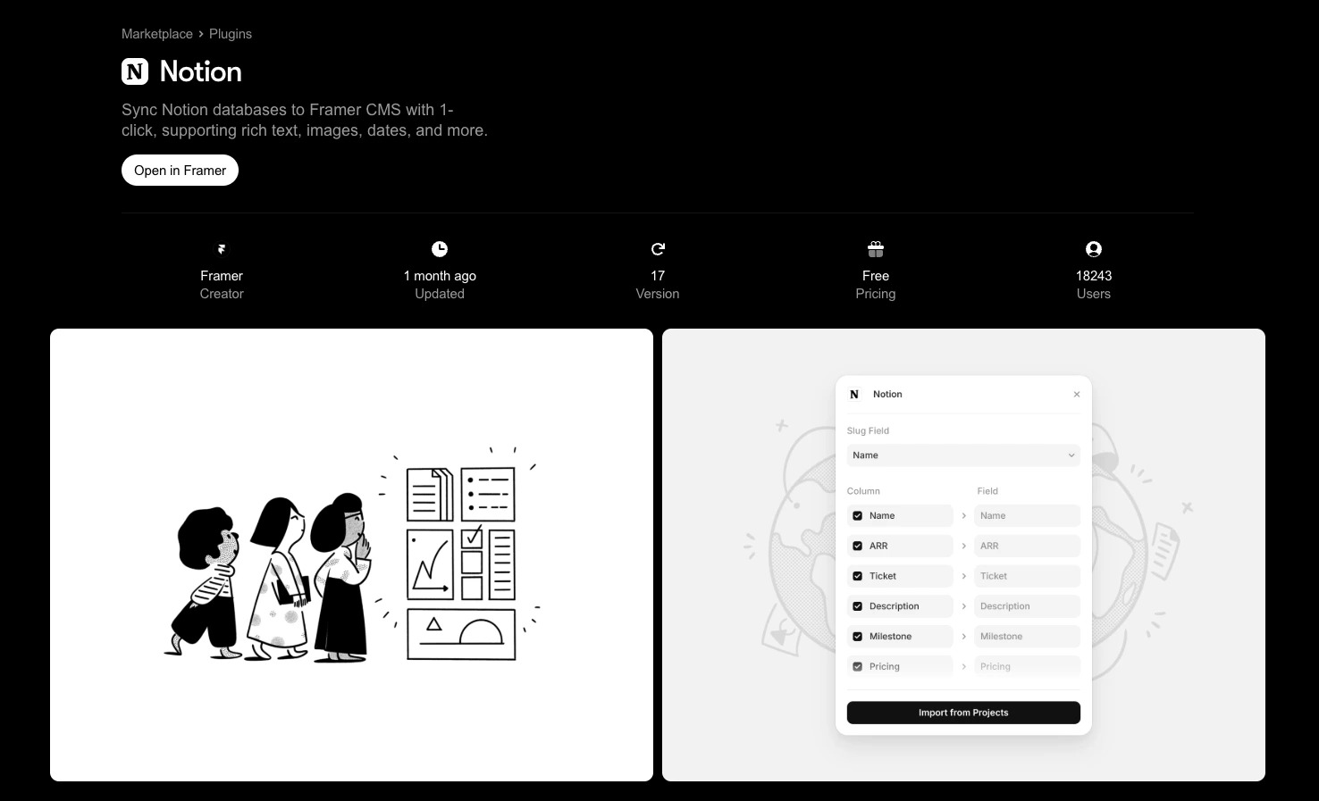 Notion plugin for Framer 